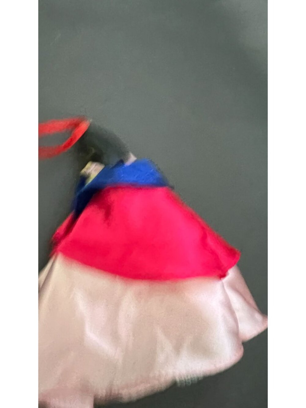 Disney Mulan Ornament Holding Lantern Red & Pink Fabric Dress - Picture 4 of 5